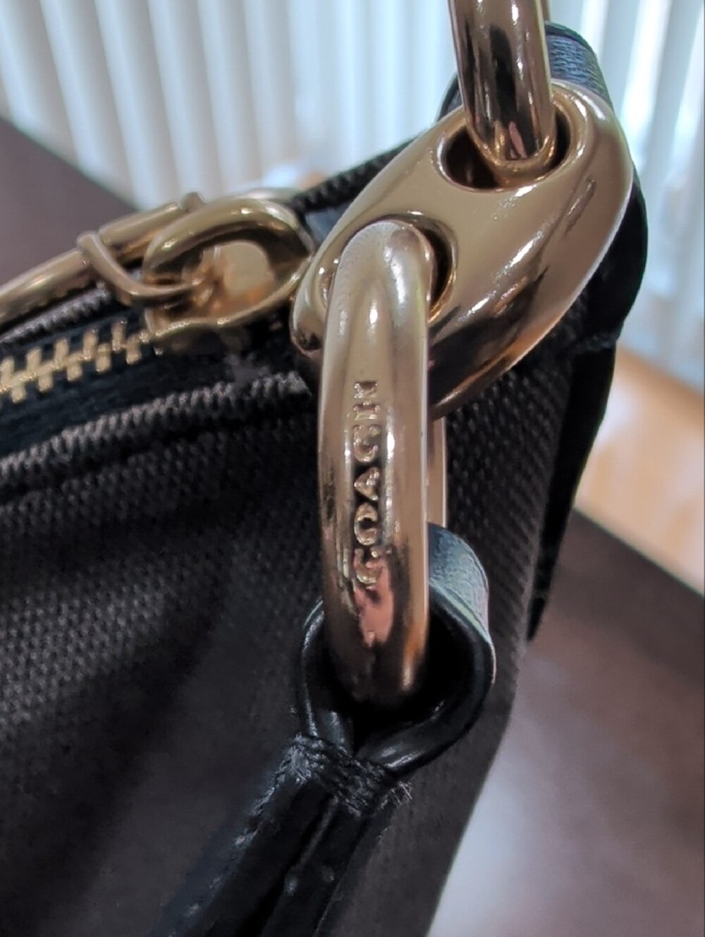 Coach Hobo Shoulder Bag with Pink Center Stripe - Picture 4 of 12